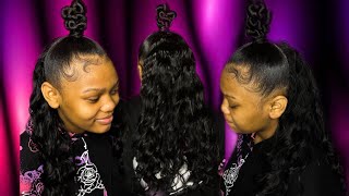 Twist Knot Top Knot Bun  Half Up Half Down Quickweave [upl. by Atir]