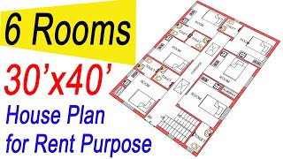 3040 House Plan For Rent Purpose  Rent House Design  1200 Sqft  Engineer Vishal [upl. by Jumbala808]