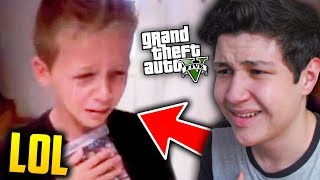 ESTE NIÑO LLORA POR PERDER EN GTA 5 GRAND THEFT AUTO 5 [upl. by Ardnaiek]