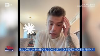 Ozieri il concerto di Fedez tra le polemiche  La vita in diretta 17092024 [upl. by Yaluz737]