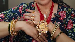 Shaadi Jewellery Collection in Gold Plated Jewelry  MangalsutraBanglesEarring Chain in Gold Look [upl. by Zima]