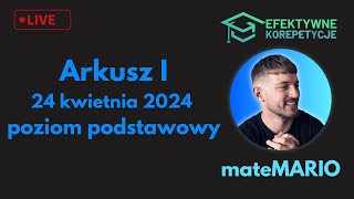 MATURA 2024  Arkusz I poziom podstawowy matematyka  LIVE [upl. by Danete]