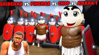 SHINCHAN vs PINCHAN vs CHOP vs AMAANT Biggest Battle in SHIELDWALL [upl. by Ardnuahs]