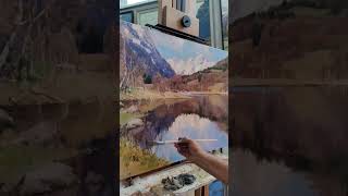 Alexander Babich painting fineartpainting oilpainting mountainpainting paintingprocess [upl. by Schoening]