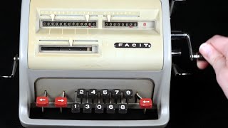 Facit C113 Mechanical Calculator  How to Use [upl. by Tonl]