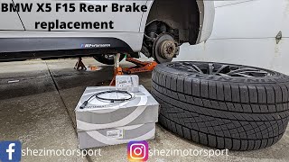 BMW X5 F15 rear brakes replacement [upl. by Derej809]