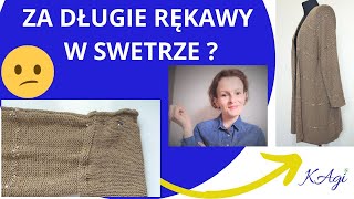 Jak skrócić rękawy w swetrze Praktyczne porady krawieckie jak skrócić i podłożyć rękawy w swetrze [upl. by Plate]