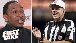 NFL’s conference championship games overshadowed by controversial officiating  First Take [upl. by Llekram]