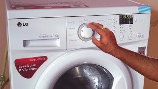 lg front load washing machine demo  how to use front load washing machine fully automatic washer [upl. by Nnylassej]