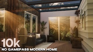 10k No Gamepass Modern Home  Roblox  Bloxburg House build  Speedbuild [upl. by Icnan]