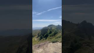 In zare muntii Bucegi si Piatra Craiului vazuti din Muntii Ciucas nature romania mountains [upl. by Arfihs]