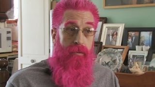 A veteran biker dyes his hair pink for charity [upl. by Aelyk841]