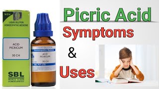 Picricum Acidum homeopathy medicine Symptoms amp Uses  Homeopathic master [upl. by Audry]