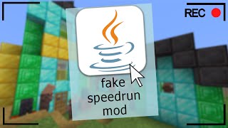 The Minecraft MOD for FAKING Speedruns [upl. by Leinoto231]