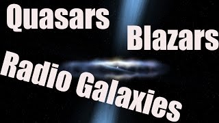 QUASARS BLAZARS AND RADIO GALAXIES Explained  Active Galactic Nucleus Galaxies [upl. by Ueihttam920]