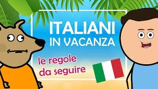 ITALIANI IN VACANZA  Le 5 Regole  Feat FEFFA LA CAGNA  Parodia Cartone [upl. by Araed200]