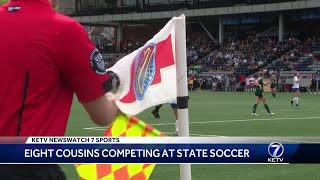 Eight cousins competing at NSAA state soccer tournament [upl. by Trumann794]