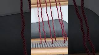 Warping a Rigid Heddle Loom by Individual Strands weaving rigidheddleloom [upl. by Eisoj]