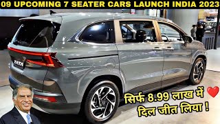 9 UPCOMING 7 SEATER CAR IN INDIA 2023 2024 cheap and best 7 seater cars 7 seater cars under 15 [upl. by Akemyt]