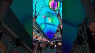 Fremont Street Las Vegas LED Screens Canopy Above the street fremontstreet lasvegas [upl. by Lait]