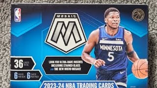 Second 202324 Panini Mosaic Basketball 36Card Blaster Rip Of The Day  Wemby Parallel amp AS299 [upl. by Eilrahs]