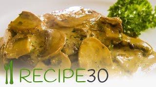 Steak Diane recipe with mushroom sauce  Recipe30 [upl. by Yedok255]