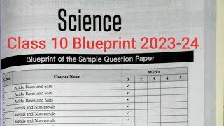 class 10 science chapter wise weightagescience blueprint class 10class 10 science blueprint 2023 [upl. by Adnilrev]