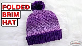 How to CROCHET the SUZETTE HAT with Fold Over Brim [upl. by Ailekahs]