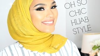 TRENDY CHIC HIJAB STYLE  weddingworkspecial occasions [upl. by Otcefrep]