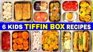 6 Days 6 Tiffin Recipes For Kids  School Tiffin Box Recipes  Healthy Tiffin Bites [upl. by Atirihs]