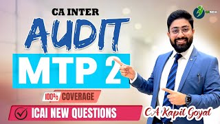 Inter Audit MTP 2  All Case Base MCQs Descriptive amp New Question by ICAI [upl. by Peppy]