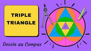 🎨 Comment Dessiner des Triangles dans un Cercle avec un Compas TUTO Dessin au Compas 357 [upl. by Menken]