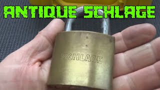 308 Antique Schlage 6Pin Padlock Picked Open [upl. by Niliak]