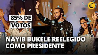 El Salvador NAYIB BUKELE gana la REELECCIÓN PRESIDENCIAL con el 85 de votos  El Comercio [upl. by Turmel]