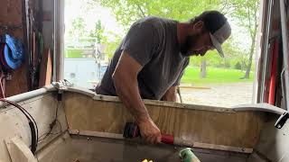 REPLACING THE TRANSOM IN A FLAT BOTTOM BOAT [upl. by Eima]