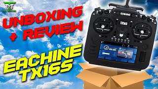 RADIO CONTROLE EACHINE TX16s UNBOXING REVIEW AVALIAÇÕES [upl. by Almap110]