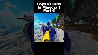 Boys vs Girls Gameplay In Minecraft Part 6 minecraft minecraftjokeshindi funny [upl. by Dallon]