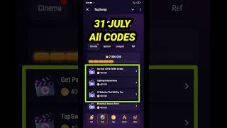 TapSwap 31 July All Mission Code  TapSwap Code Today  Today TapSwap Video Code 31 July [upl. by Ibrahim1]