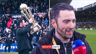 Luke Humphries parades World Champs trophy around Elland Road 🤍 [upl. by Ameehsat]