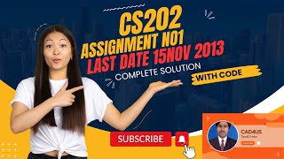 CS202 Assignment No1 Nov 2023  CS202 Assignment No1 15 Nov 2023 With Complete Solution  CAD4US [upl. by Lavicrep223]