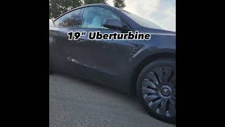 Wheel change Tesla Model Y Performance 21quot Uberturbine to 19quot Gemini [upl. by Vallery]