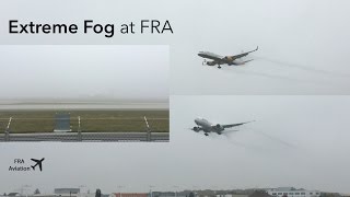 Extreme Fog Spotting at FRA  CONDENSATION [upl. by Alekahs]