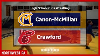 High School Girls Wrestling CanonMcMillan vs Crawford Jan 25 2022 [upl. by Neelak]