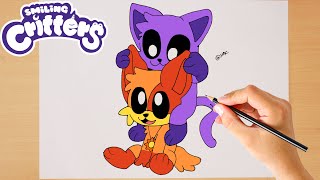 How to Draw Cute DOG DAY And CATNAP  Smiling Critters  Poppy Playtime Chapter 3 Easy Drawing [upl. by Milty]