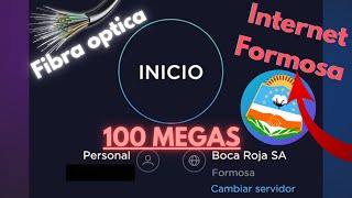 Internet de Personal Fibertel Fibra Optica FORMOSA 100 Megas speedtest [upl. by Mcfarland]