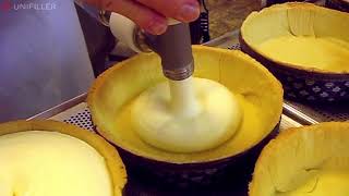 Production of cheesecakes using Unifiller equipment [upl. by Houghton]