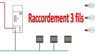 Minuterie Branchement 3 fil Éclairage descalier [upl. by Frangos]