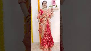 Bridal saree draping style for reception amp weddingday54365sareedrapings fashion weddingattire [upl. by Aurelio475]