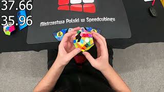 3619 official megaminx average 3rd place at polish championship [upl. by Inaliel]