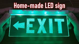 How to make a simple LED sign at home [upl. by Kerby528]